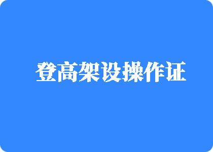 操逼吃鸡吧视频登高架设操作证